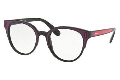 Prada PR 08UV SSA1O1 Eyeglasses in Black/Fuxia Purple